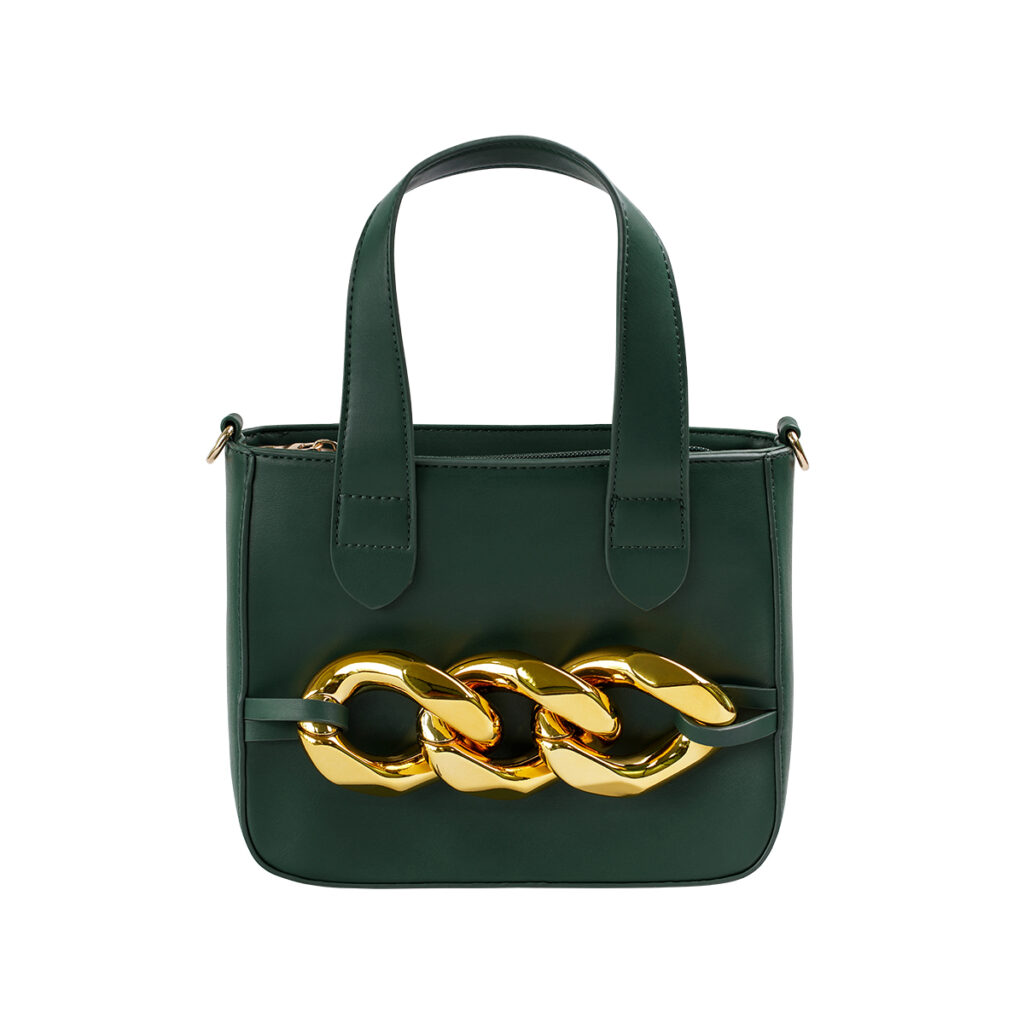 žalia klasikinė rankinė moterims